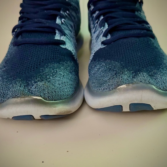 Nike FREE RN FLYKNIT Oceanfog, Navy, Blue Men Size 7 , Wonens 8.5 880843-402 - Picture 11 of 16